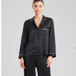 Natori Women’s Classic Black Satin Pajama Set Size XL
